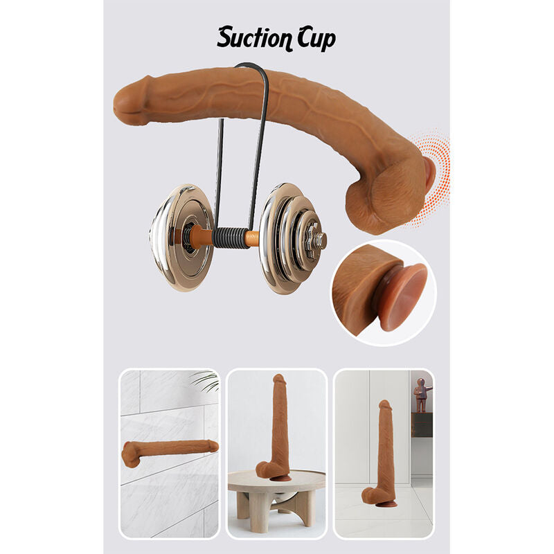 PRETTY LOVE - VIGGO REALISTIC SOFT-TOUCH SKIN-SLIDING DILDO 36,5 CM BROWN