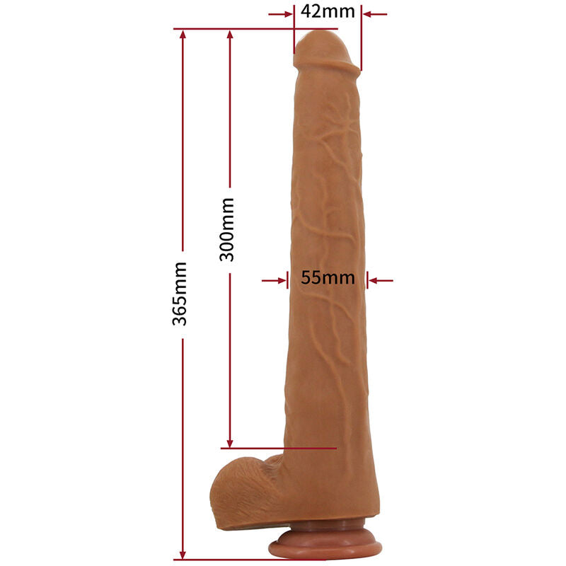 PRETTY LOVE - VIGGO REALISTIC SOFT-TOUCH SKIN-SLIDING DILDO 36,5 CM BROWN