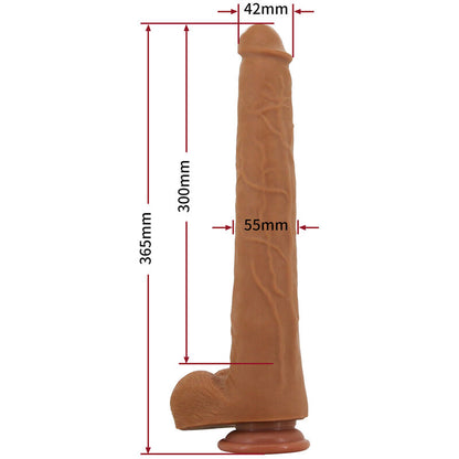 PRETTY LOVE - VIGGO REALISTIC SOFT-TOUCH SKIN-SLIDING DILDO 36,5 CM BROWN