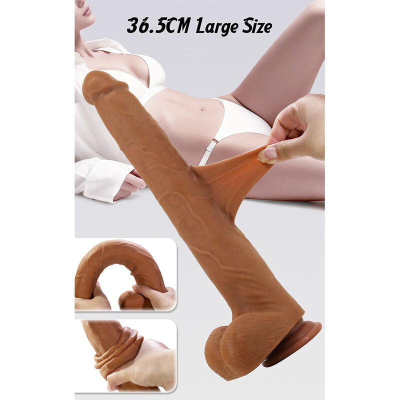 PRETTY LOVE - VIGGO REALISTIC SOFT-TOUCH SKIN-SLIDING DILDO 36,5 CM BROWN