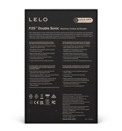 LELO - F2S DOUBLE SONIC MALE STROKER WITH DUAL SONIC STIMULATION RED