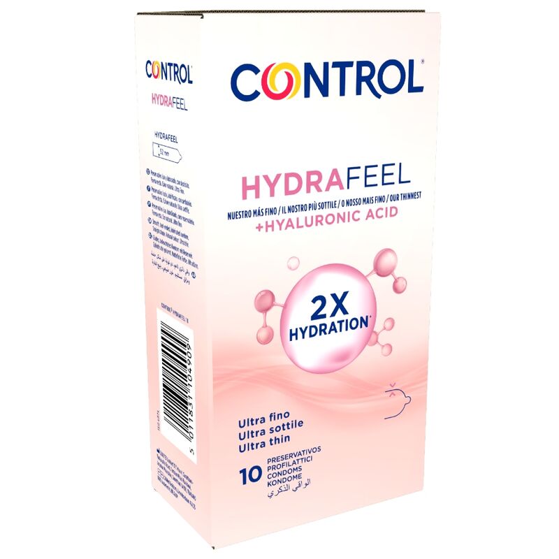 CONTROL - HYDRAFEEL ULTRA THIN CONDOMS WITH HYALURONIC ACID 10 PCS
