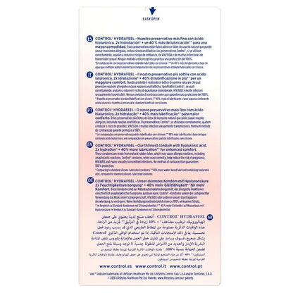 CONTROL - HYDRAFEEL ULTRA THIN CONDOMS WITH HYALURONIC ACID 10 PCS