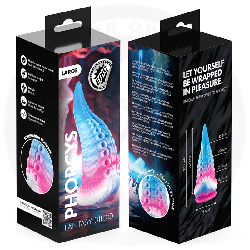 EPIC - PHORCYS BLUE TENTACLE DILDO LARGE SIZE