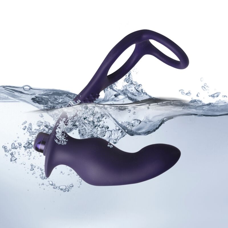 ROCKS-OFF - NOVA ZENTURIAN VIBRATING PROSTATE PLUG WITH RINGS 16 MODES DARK BLUE