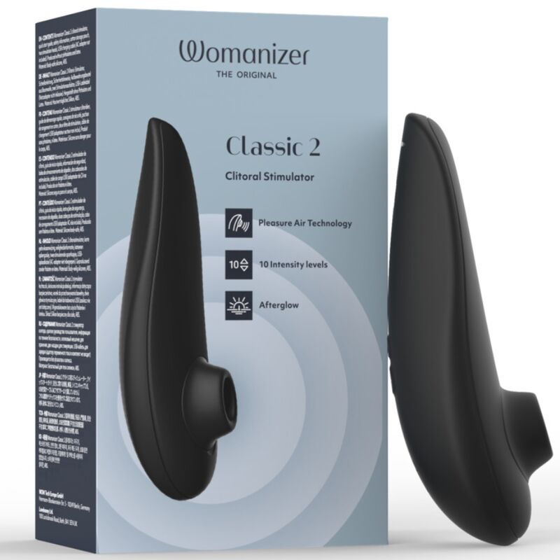 WOMANIZER - CLASSIC 2 SUCTION CLITORAL STIMULATOR 10 INTENSITY LEVELS BLACK