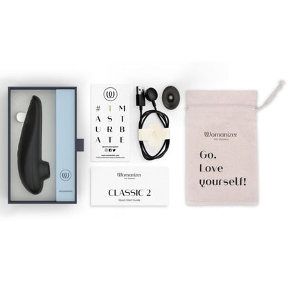 WOMANIZER - CLASSIC 2 SUCTION CLITORAL STIMULATOR 10 INTENSITY LEVELS BLACK