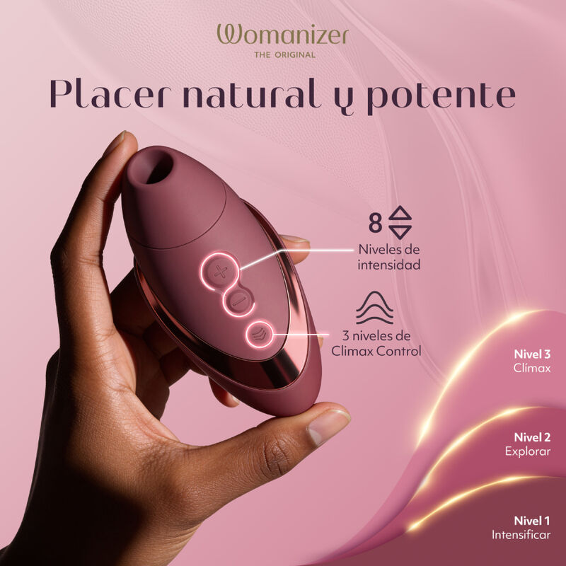 WOMANIZER - ESTIMULADOR CLITORIDIANO POR SUCCIÓN NEXT 14 NIVELES DE INTENSIDAD BURDEOS