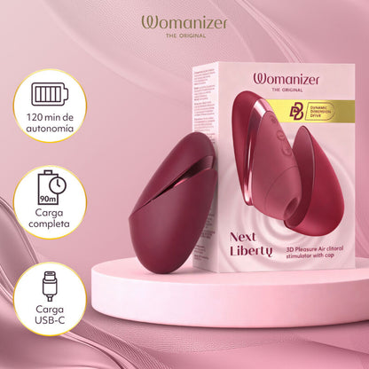 WOMANIZER - ESTIMULADOR CLITORIDIANO POR SUCCIÓN NEXT 14 NIVELES DE INTENSIDAD BURDEOS