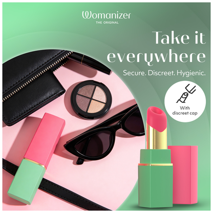 WOMANIZER - BEAUTY SUCTION CLITORAL STIMULATOR 6 INTENSITY LEVELS GREEN AND PINK