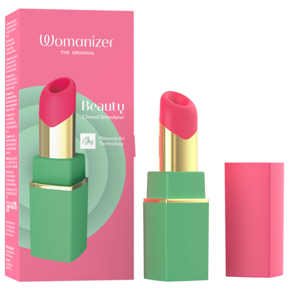WOMANIZER - BEAUTY SUCTION CLITORAL STIMULATOR 6 INTENSITY LEVELS GREEN AND PINK