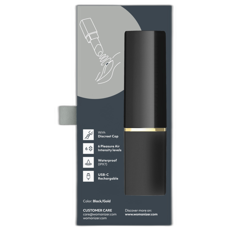 WOMANIZER - BEAUTY SUCTION CLITORAL STIMULATOR 6 INTENSITY LEVELS BLACK AND GOLD