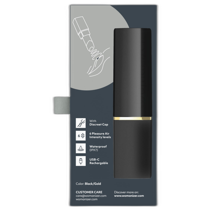 WOMANIZER - BEAUTY SUCTION CLITORAL STIMULATOR 6 INTENSITY LEVELS BLACK AND GOLD