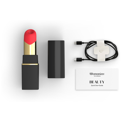 WOMANIZER - BEAUTY SUCTION CLITORAL STIMULATOR 6 INTENSITY LEVELS BLACK AND GOLD