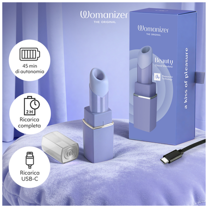 WOMANIZER - BEAUTY SUCTION CLITORAL STIMULATOR 6 INTENSITY LEVELS LILAC