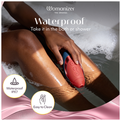 WOMANIZER - NEXT LIBERTY 3D PLEASURE AIR CLITORAL STIMULATOR BLUE/RED