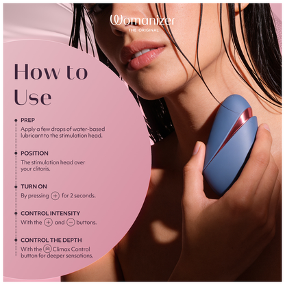 WOMANIZER - NEXT LIBERTY 3D PLEASURE AIR CLITORAL STIMULATOR BLUE/RED