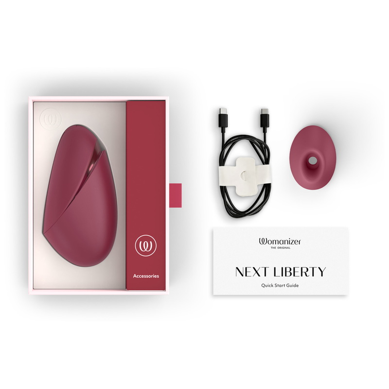 WOMANIZER - NEXT LIBERTY 3D PLEASURE AIR CLITORAL STIMULATOR BORDEAUX