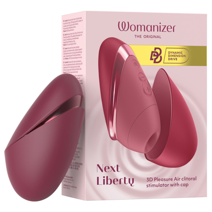WOMANIZER - NEXT LIBERTY 3D PLEASURE AIR CLITORAL STIMULATOR BORDEAUX