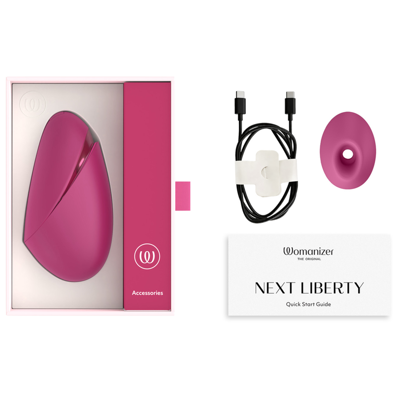 WOMANIZER - ESTIMULADOR CLITORIDIANO NEXT LIBERTY 3D ROSA INTENSO AIRE DE PLACER