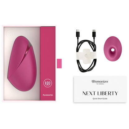 WOMANIZER - ESTIMULADOR CLITORIDIANO NEXT LIBERTY 3D ROSA INTENSO AIRE DE PLACER