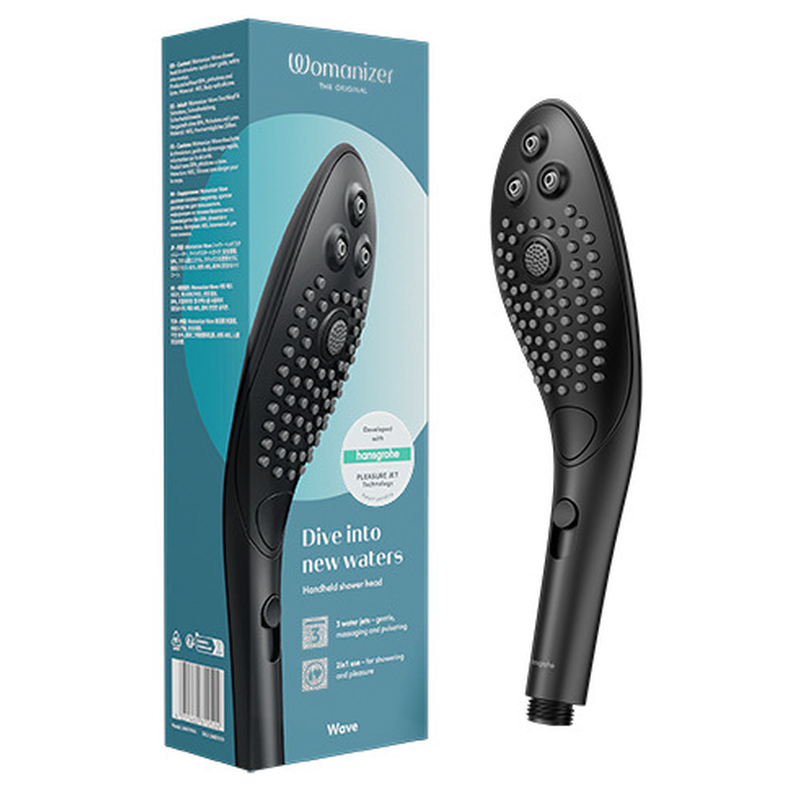 WOMANIZER - CABEZAL DE DUCHA DE ESTIMULACIÓN CLITORIDIANA WAVE NEGRO