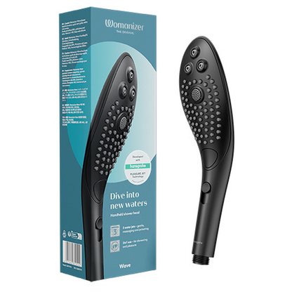 WOMANIZER - CABEZAL DE DUCHA DE ESTIMULACIÓN CLITORIDIANA WAVE NEGRO