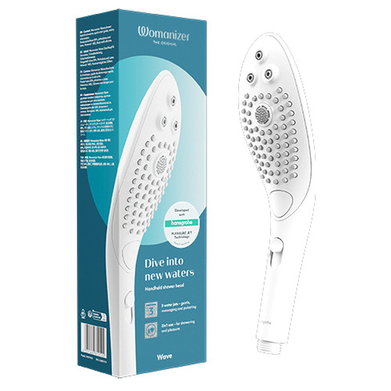 WOMANIZER - CABEZAL DE DUCHA CON ESTIMULACIÓN CLITORIDIANA WAVE BLANCO
