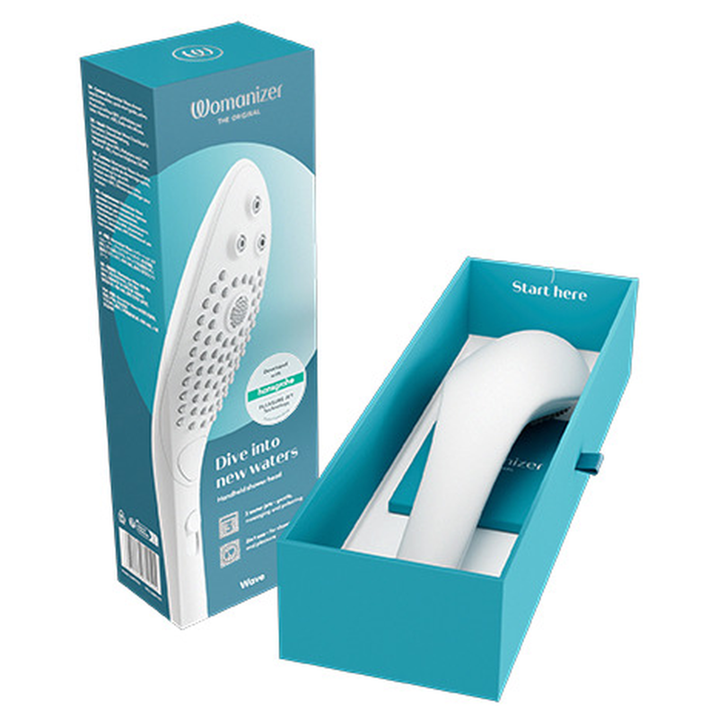 WOMANIZER - CABEZAL DE DUCHA CON ESTIMULACIÓN CLITORIDIANA WAVE BLANCO