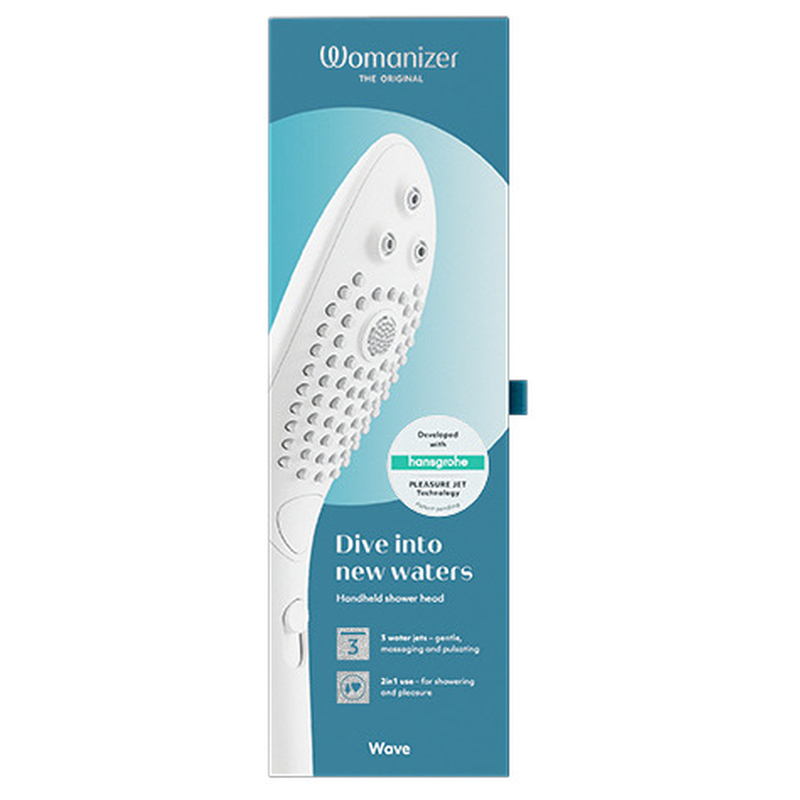 WOMANIZER - CABEZAL DE DUCHA CON ESTIMULACIÓN CLITORIDIANA WAVE BLANCO