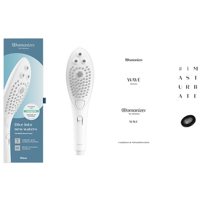 WOMANIZER - CABEZAL DE DUCHA CON ESTIMULACIÓN CLITORIDIANA WAVE BLANCO