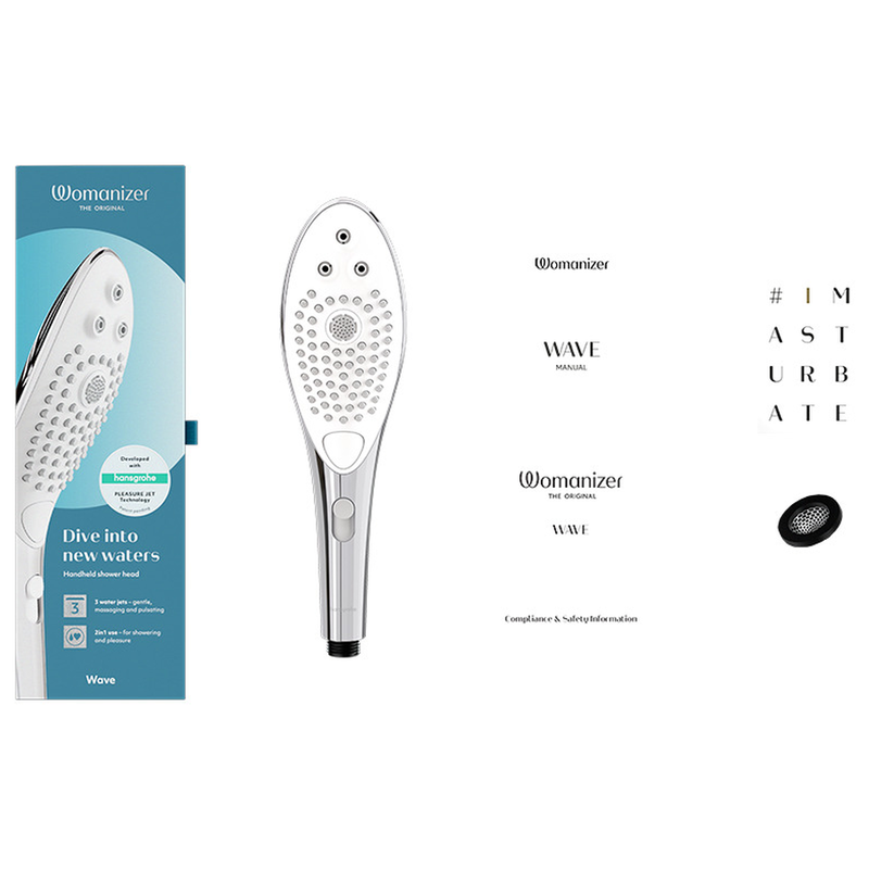 WOMANIZER - POMMEAU DE DOUCHE CHROMÉ STIMULATEUR CLITORIDIEN WAVE