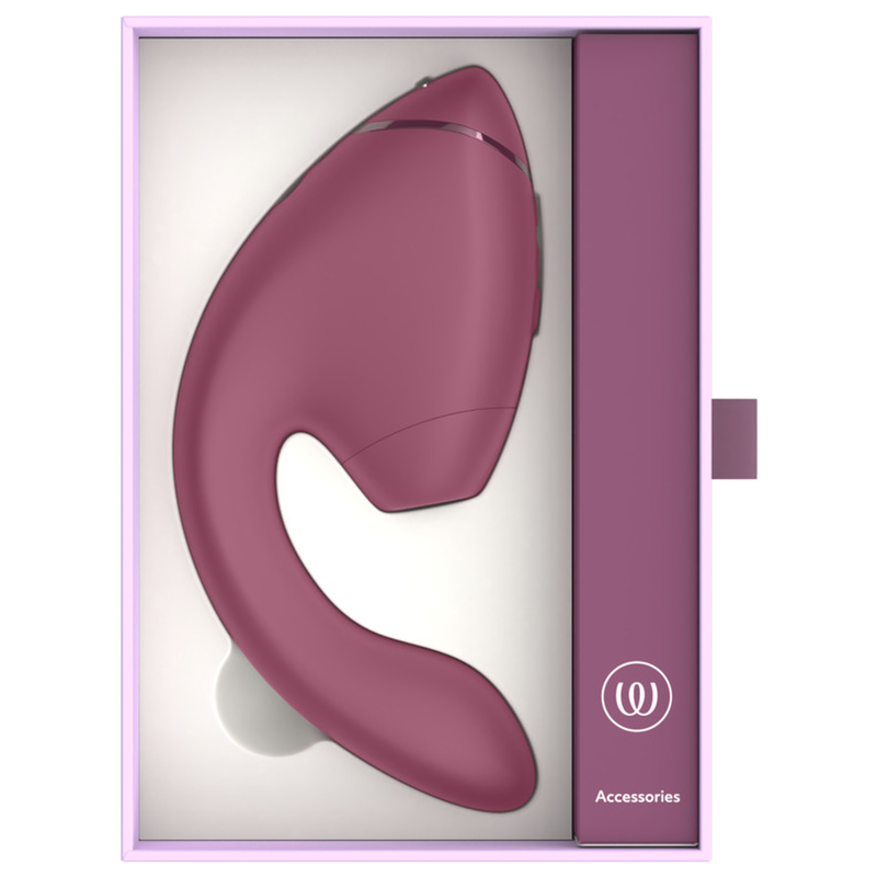 WOMANIZER - DUO NEXT ESTIMULADOR DUAL DE CLÍTORIS Y PUNTO G ROSA OSCURO