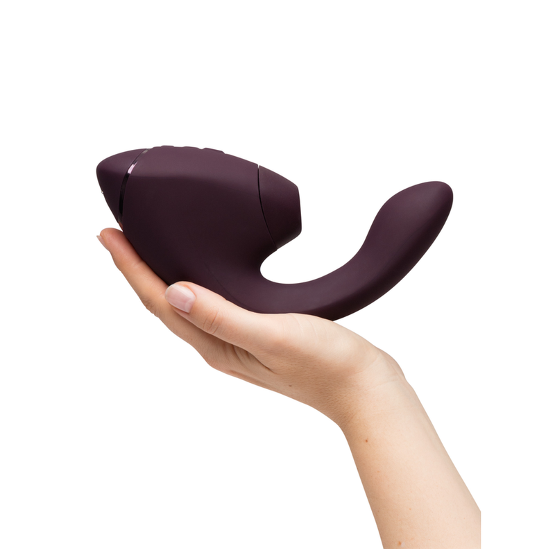 WOMANIZER - DUO NEXT ESTIMULADOR DUAL DE CLÍTORIS Y PUNTO G MORADO OSCURO