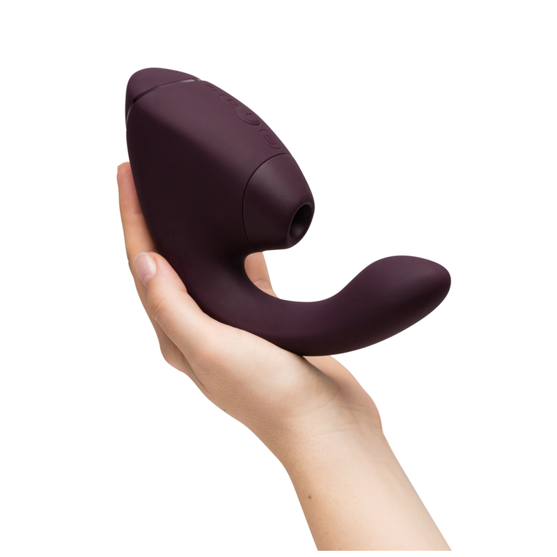 WOMANIZER - DUO NEXT ESTIMULADOR DUAL DE CLÍTORIS Y PUNTO G MORADO OSCURO