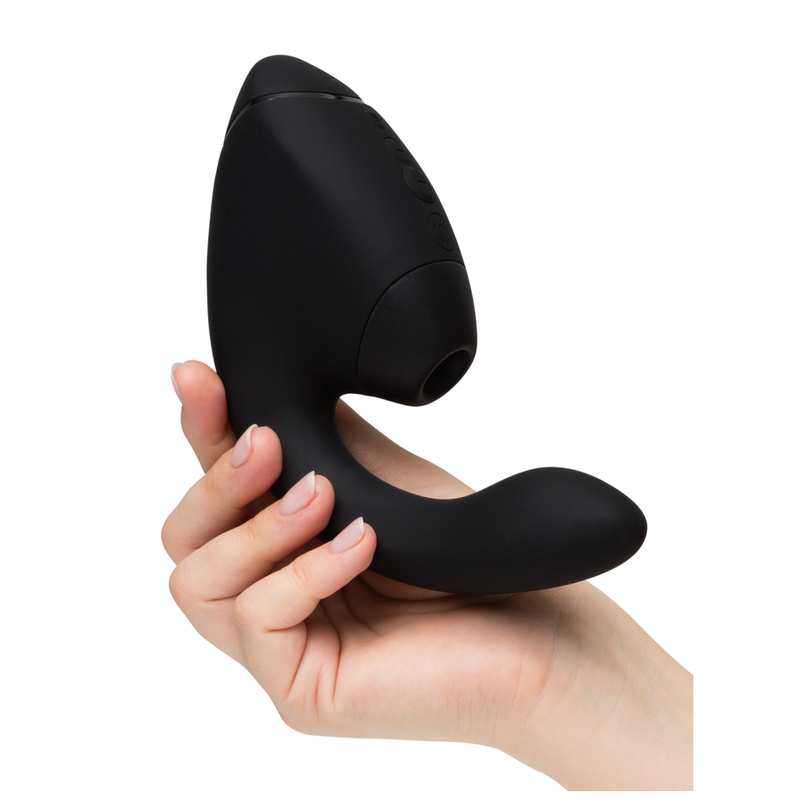 WOMANIZER - DUO NEXT ESTIMULADOR DUAL DE CLÍTORIS Y PUNTO G NEGRO