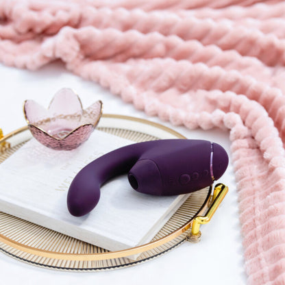 WOMANIZER - DUO NEXT ESTIMULADOR DUAL DE CLÍTORIS Y PUNTO G NEGRO