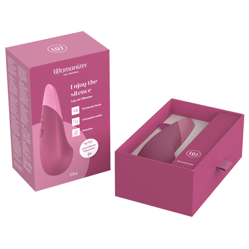 WOMANIZER - VIBE LAY-ON SILENT VIBRATOR DUSKY PINK