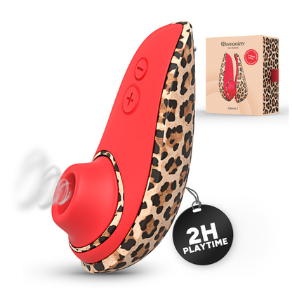 WOMANIZER - LIBERTY 2 SUCTION CLITORAL STIMULATOR 8 INTENSITY LEVELS LEOPARD PRINT