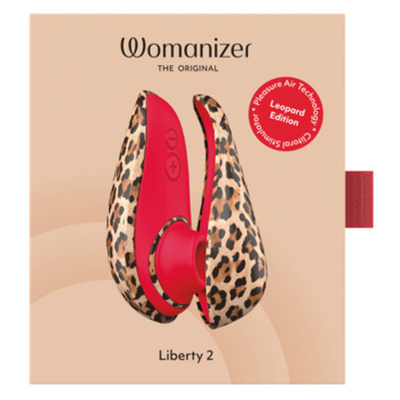 WOMANIZER - LIBERTY 2 SUCTION CLITORAL STIMULATOR 8 INTENSITY LEVELS LEOPARD PRINT