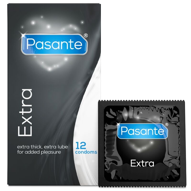 PASANTE - EXTRA EXTRA THICK CONDOMS WITH ADDITIONAL LUBRICATION 12 PACK