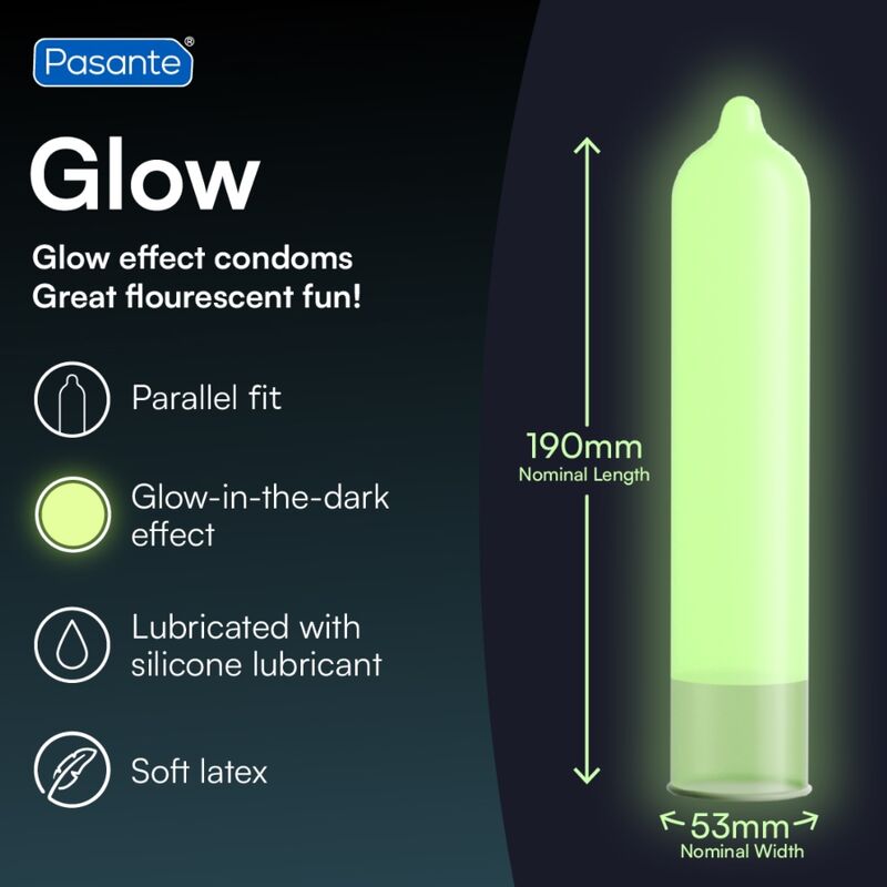 PASANTE - GLOW CONDOMS BAG 144 UNITS (BAG)