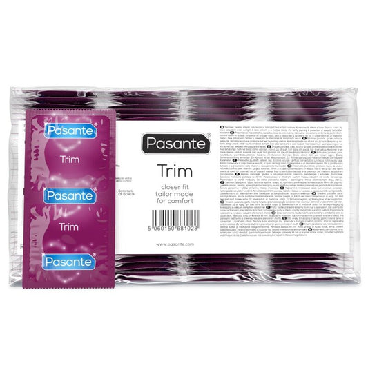PASANTE - CONDOMS TRIM CLOSER FIT BAG 144 UNITS