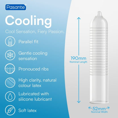 PASANTE - CONDOMS COOLING EFFECT BAG 144 UNITS