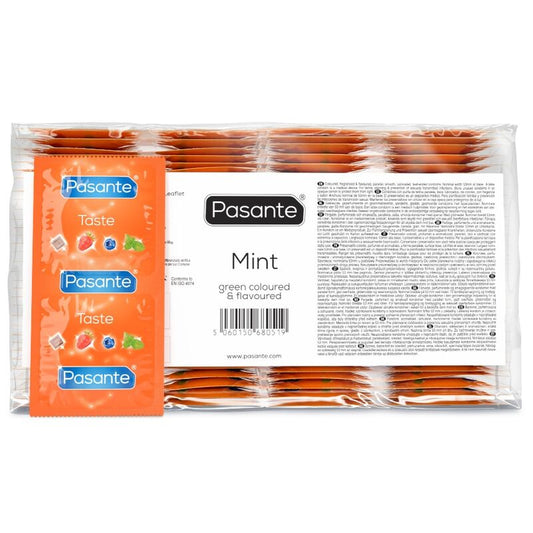 PASANTE - CONDOMS FLAVOR MINT BAG 144 UNITS
