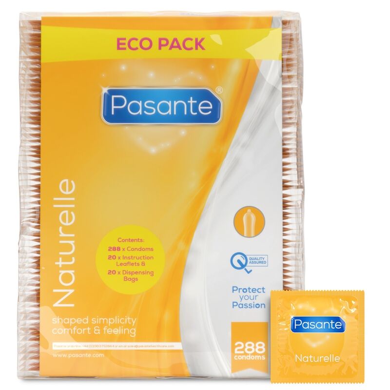 PASANTE - CONDOMS ECO PACK NATURELLE BAG 288 UNITS