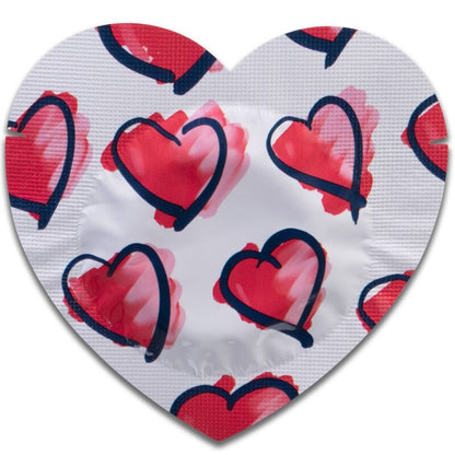 PASANTE - CONDOMS RED HEART SHAPE BAG 144 UNITS