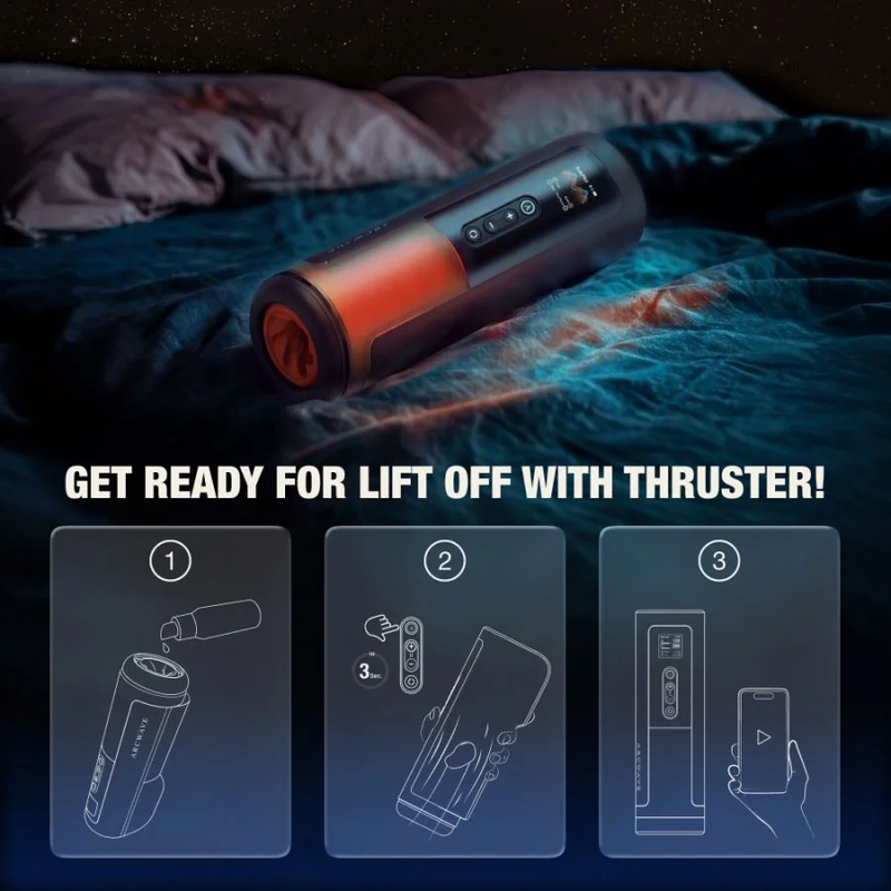 ARCWAVE - MASTURBADOR AUTOMÁTICO PARA HOMBRE THRUSTER CON MOVIMIENTOS DE EMBESTIDA, ROTACIÓN Y CONTROL