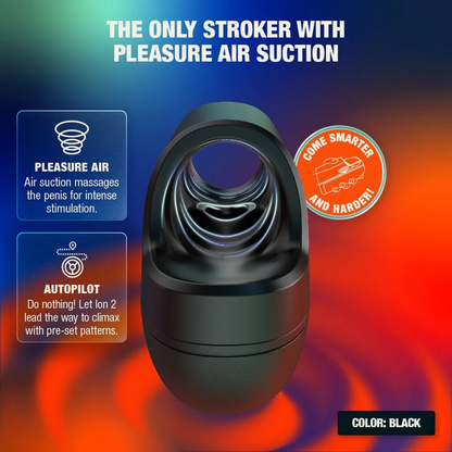 ARCWAVE - ION 2 MASTURBADOR MASCULINO CON ESTIMULACIÓN POR PULSOS DE AIRE NEGRO