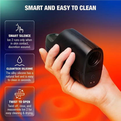ARCWAVE - ION 2 MASTURBADOR MASCULINO CON ESTIMULACIÓN POR PULSOS DE AIRE NEGRO